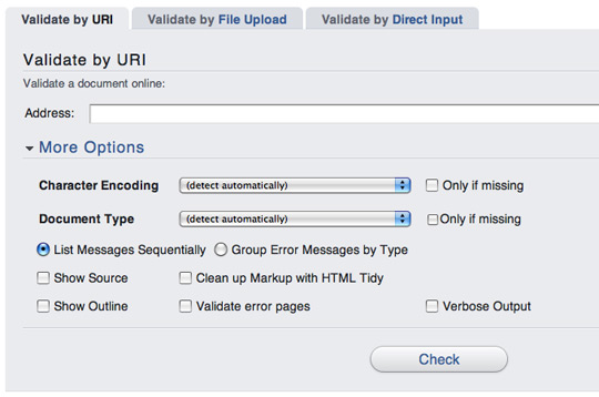 W3C HTML Validation