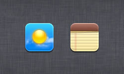 Notes & Weather Icons