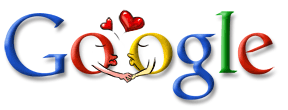 google valentines day logo 2004 