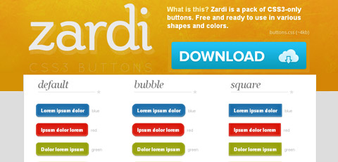 Zardi CSS3 Buttons