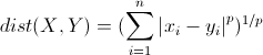 Minkowski Distance