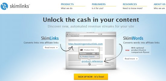利用内容赚钱5种工具：点Skimlinks链接获收入